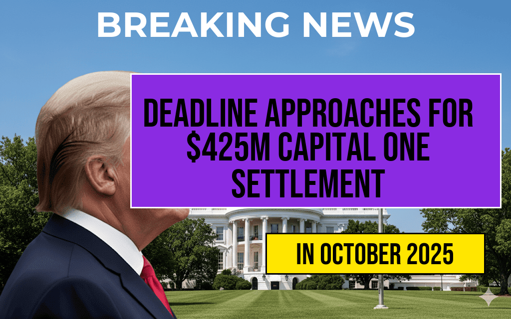 Approaching Deadline for Claiming Your Share of $425M Capital One Settlement: Application Guide