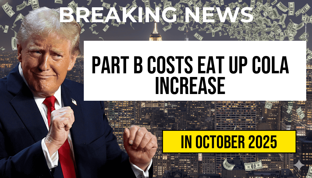 Higher Part B Costs Will Consume $10.30 of Your COLA Increase in Medicare Premiums.